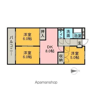 グリーンハイツ多治見【3階】の間取り