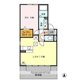 セジュールきよし B【1階】の間取り