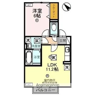 カーサ・ビアンカ【1階】の間取り