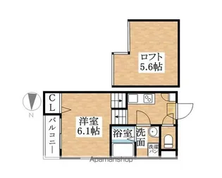 1Kの間取り画像