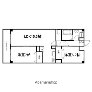 ビスィクレートM SPECIAL【5階】の間取り