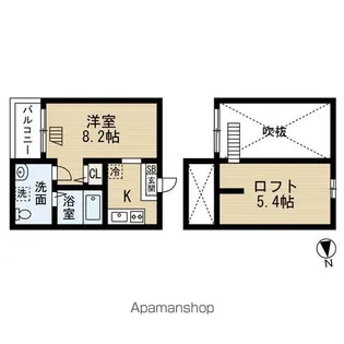 ROROつゆはし【105号室号室】の間取り