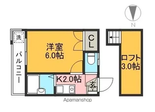 アムール新本町【2階】の間取り