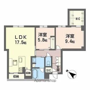 シャーメゾンプレミア鹿児島駅前【1階】の間取り