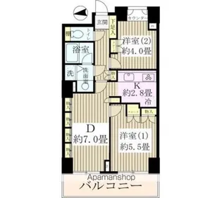 東京都荒川区東日暮里5丁目【マンション】の間取り