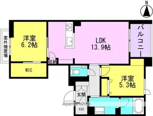 シャーメゾン コンフォルタ【3階】の間取り