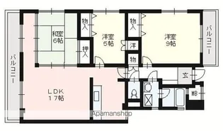 グランフォルム平尾山荘【4階】の間取り