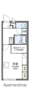 レオパレスコーディアル【105号室】の間取り