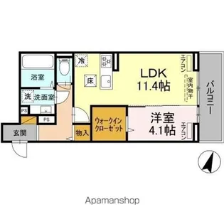アヴァンスコート弐番館【1階】の間取り