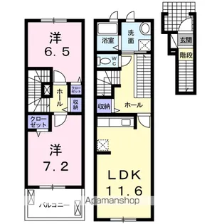 ランド ピースA【2階】の間取り
