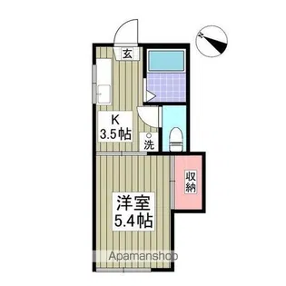 サンライズコーポ 幕張本郷Ⅱ【1階】の間取り