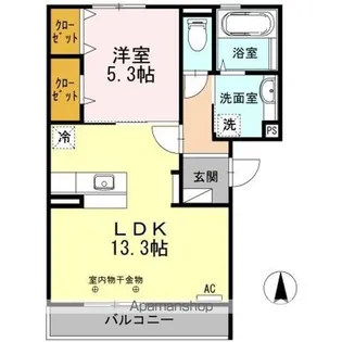 ペルソワール高田【2階】の間取り