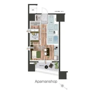 デュオフラッツ池尻大橋【3階】の間取り