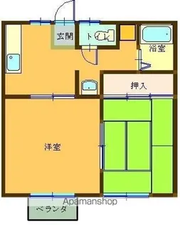 コーポよこはま【203号室】の間取り