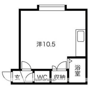 ユニビル【302号室】の間取り