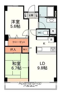 ル・ボア平喜【206号室】の間取り