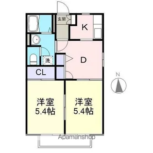 福島県福島市鎌田字新町【アパート】の間取り