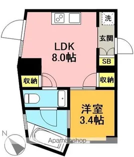 PINECREEK【306号室】の間取り