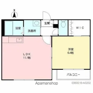 ファミールK【202号室】の間取り