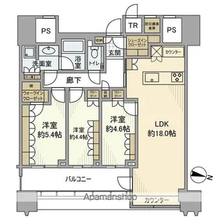パークコート文京小石川ザタワー【25階】の間取り