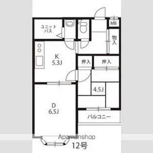 スタジオ足利【22号室】の間取り