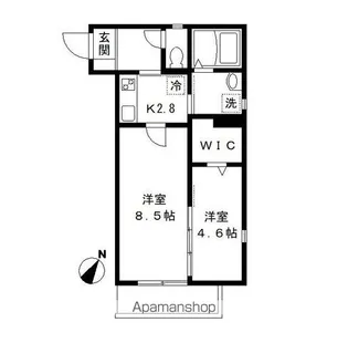 アファン【105号室号室】の間取り
