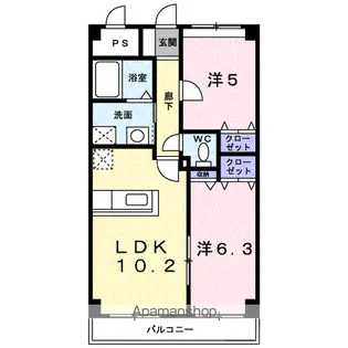 ルミエール扶桑【4階】の間取り