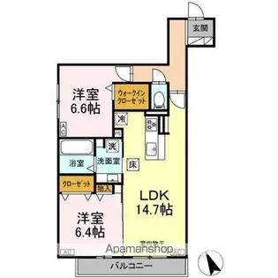 プランドール【1階】の間取り