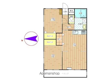 ブラン・シェーヌ【205号室】の間取り