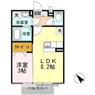 シュティッヒパルメ【2階】の間取り