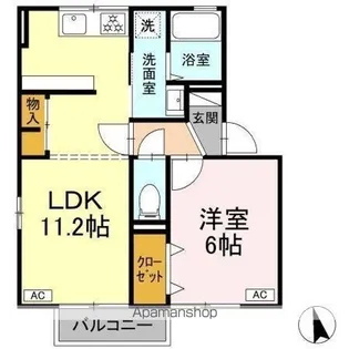 セジュール来住 B棟【2階】の間取り