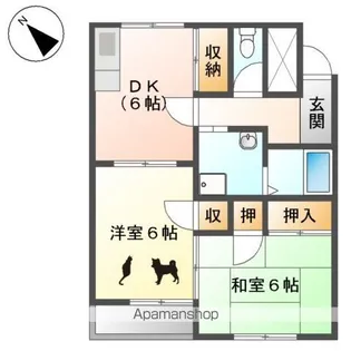 ワイズハウス池端【102号室】の間取り