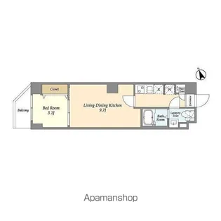アルファコート町屋【303号室】の間取り