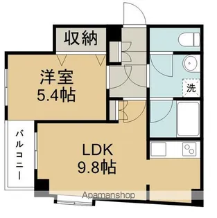 クラベール【201号室】の間取り