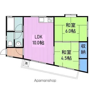 山福アパート【3階】の間取り