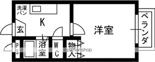 サマックス山之上【201号室】の間取り