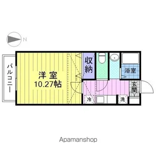 アフォリステーションノース壱番館・弐番館【2106号室】の間取り