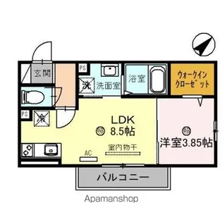 滋賀県草津市草津町【アパート】の間取り