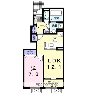 ランドマーク気比Ⅱ【1階】の間取り