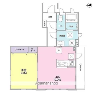 ハルシオンプレイスE棟【1階】の間取り
