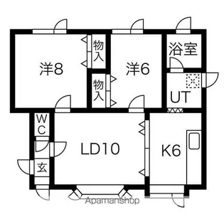 ピースフル西岡【202号室】の間取り