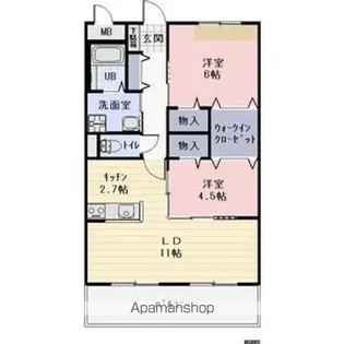 Charmant Mukaiyama【2階】の間取り