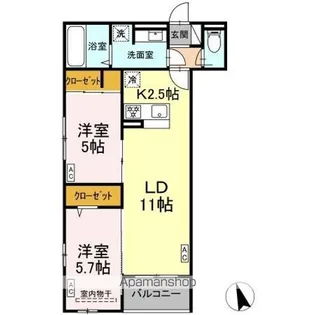 DーROOM小田原8丁目III【3階】の間取り