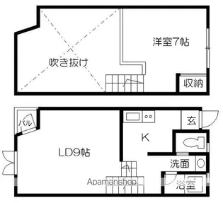 エルビス長嶺【C-5号室】の間取り