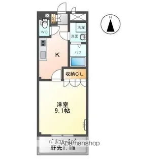 フロイデB【1階】の間取り