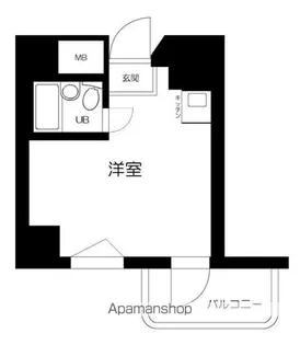 トップ・ルーム新宿公園第2【6階】の間取り