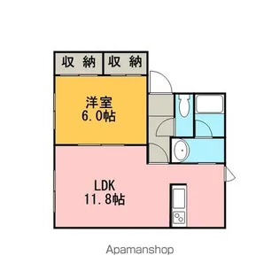 パティオA【203号室】の間取り
