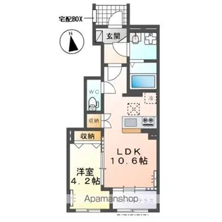 つくば市大曽根アパート(仮【1階】の間取り
