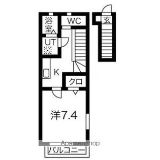 メゾン風曜日(メゾンカゼヨウビ)【2階】の間取り