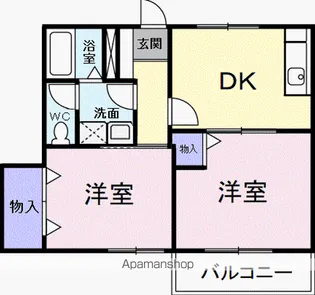 シャルダン フロレスタ Ⅰ【1階】の間取り